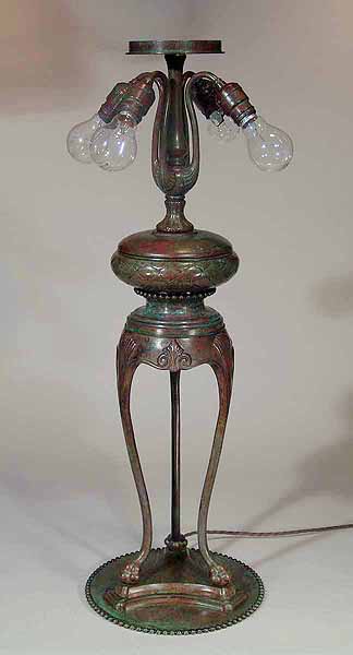 BRONZE TIFFANY LAMP BASE TRIPOD #439
