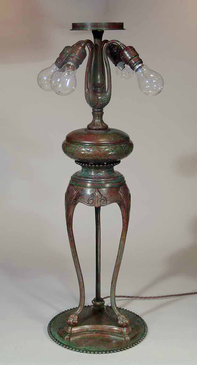 BRONZE TIFFANY LAMP BASE TRIPOD #439
